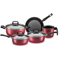 Juego De Olla Safira Cereja 5 Pcs
